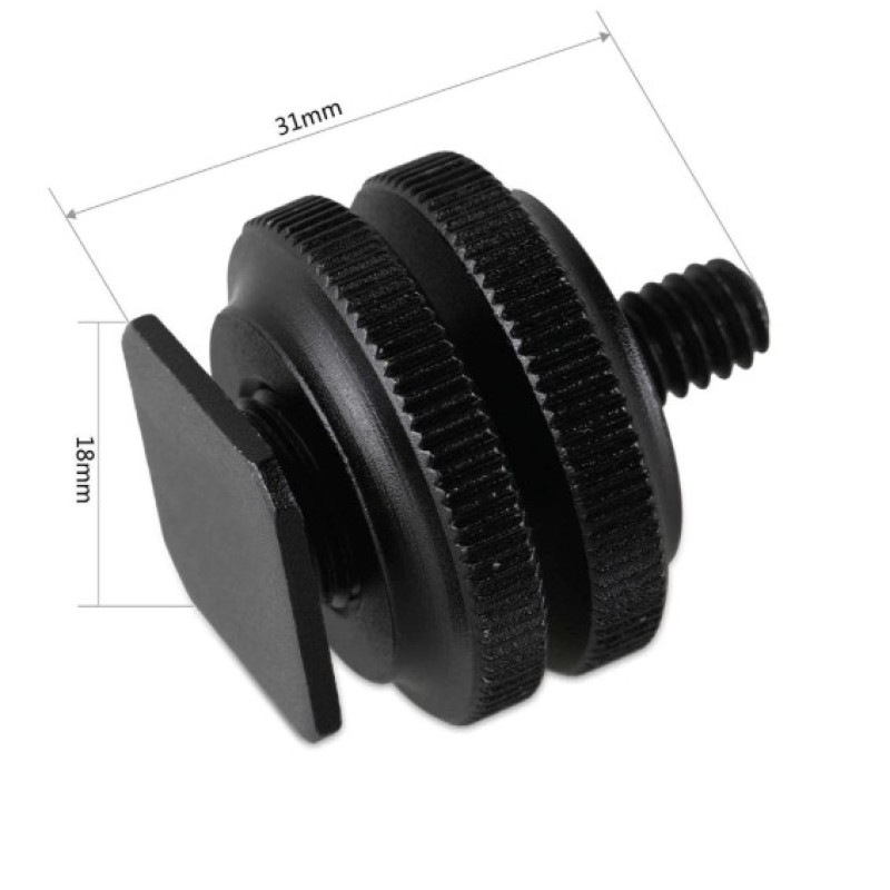 SmallRig Cold Shoe Adapter with 3/8" to 1/4" thread 814