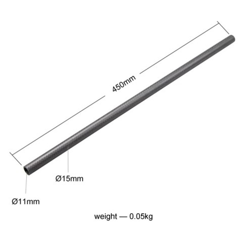 SmallRig 15mm Carbon Fiber Rod - 45cm 18 inch (2pcs) 871