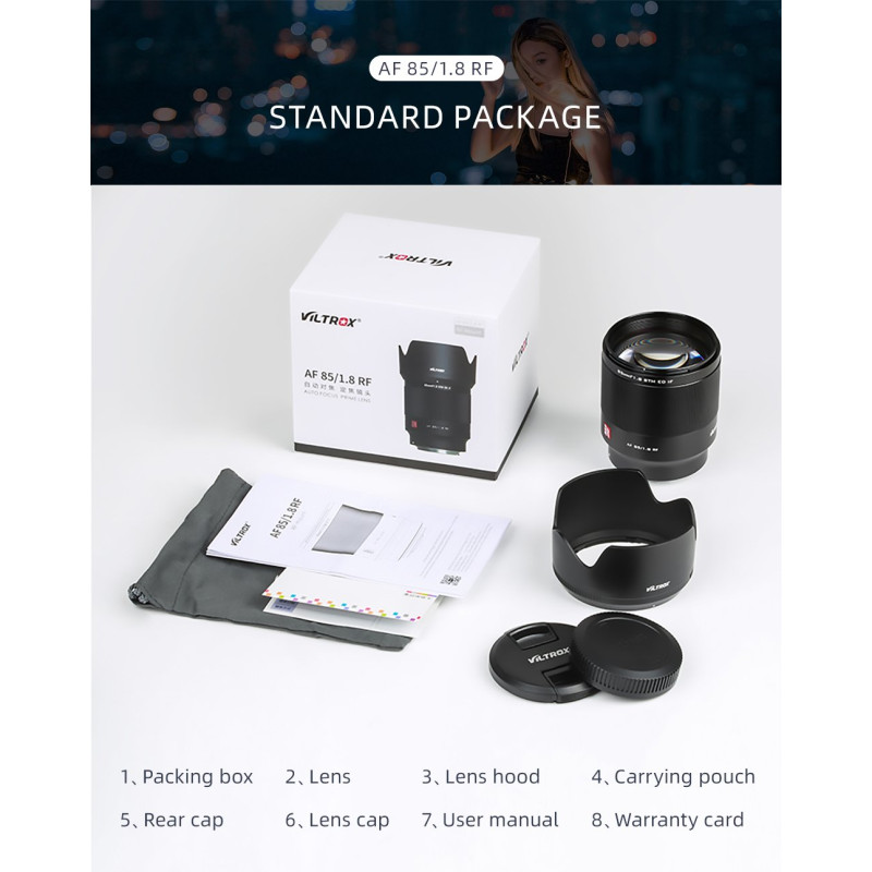 Об'єктив Viltrox 85mm f/1.8 AF Lens for Canon RF