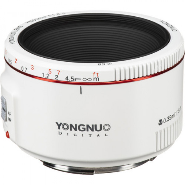 Об'єктив Yongnuo Upgraded YN50MM II Lens for Canon DSLR Camera White Color (white) 