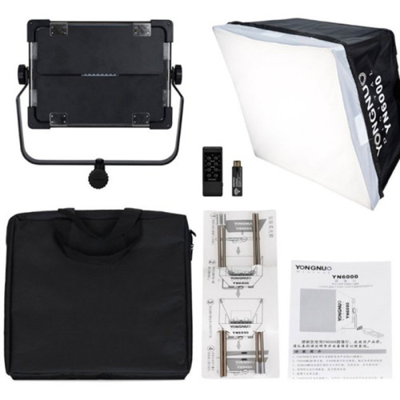 LED-панель + передавач Yongnuo YN6000 Bi-Color with Softbox 3200-5600K