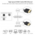 Кабель HDMI 30 см (круглий)
