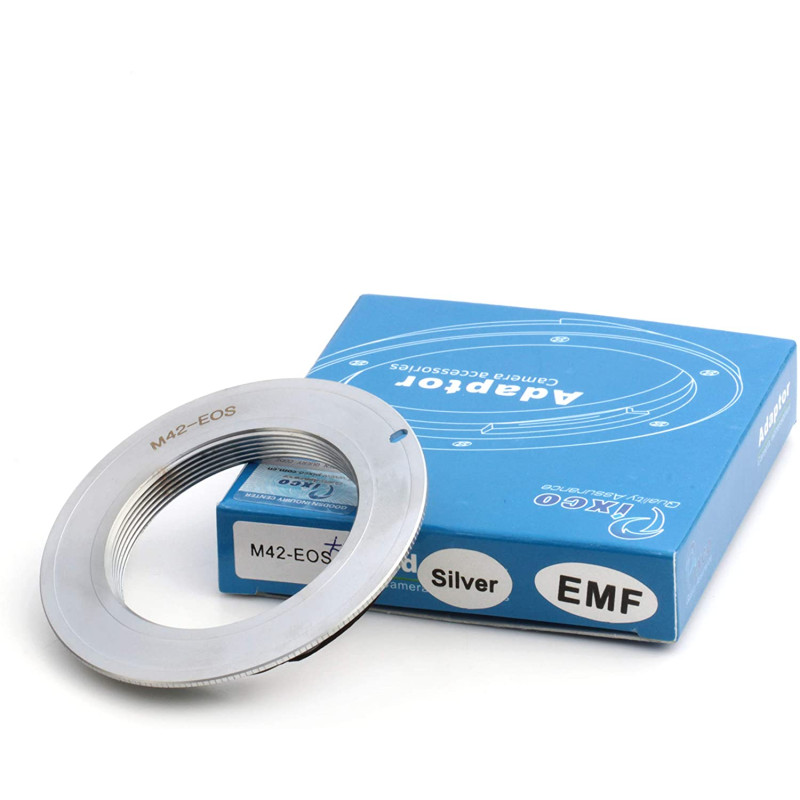 Перехідник Pixco EMF AF Confirm M42 для Canon EOS EF (срібло/M42-EOS)