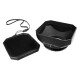 Mennon 46mm Screw-In Digital Video Lens Hood Plastic Black for Camera Camcorders
