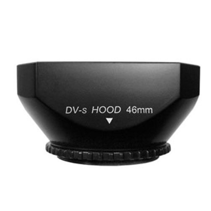 Mennon 46mm Screw-In Digital Video Lens Hood Plastic Black for Camera Camcorders