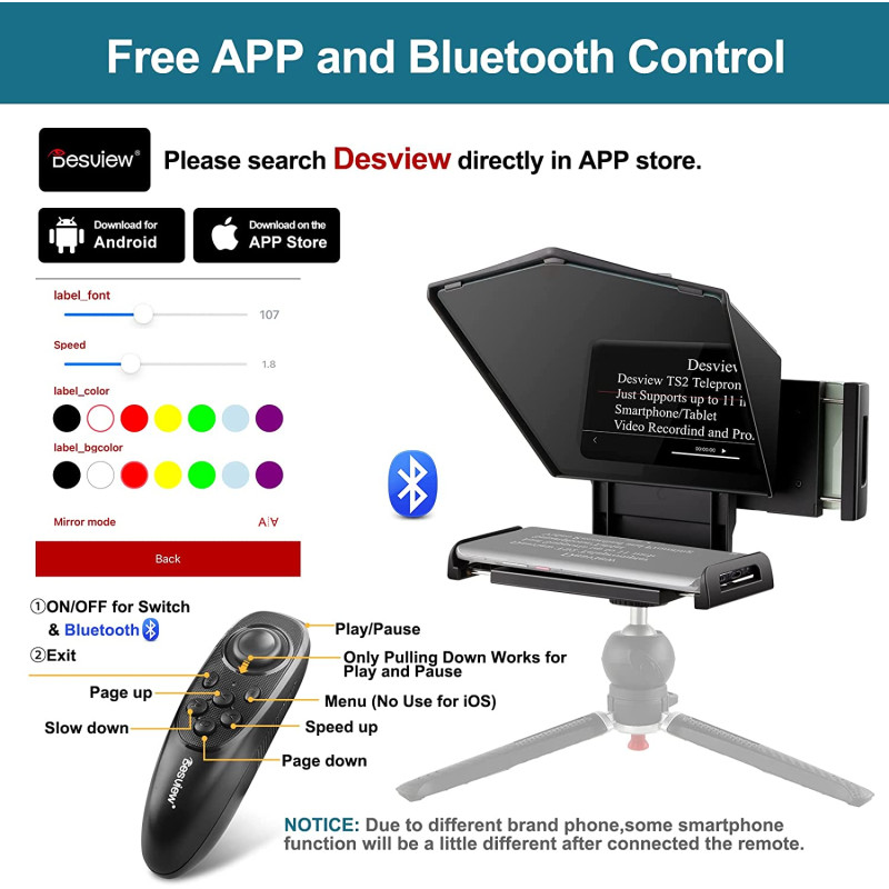 Компактный телесуфлер Desview TS2 Teleprompter (Bestview)