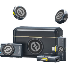 Бездротова мікрофонна система Hollyland LARK M2 DUO 2-Person Wireless Combo Microphone System (2.4 GHz, Shine Charcoal) (LARK M2 COMBO)