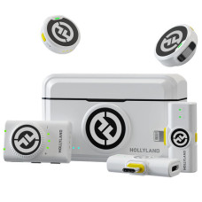 Бездротові мікрофони Hollyland LARK M2 Combo (IVORY WHITE)(на 2 персони) (3.5 мм, USB-C, Lightning)