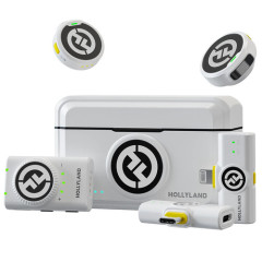 Бездротові мікрофони Hollyland LARK M2 Combo (IVORY WHITE)(на 2 персони) (3.5 мм, USB-C, Lightning)