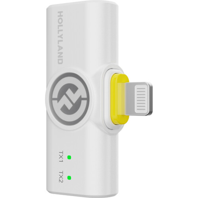 Бездротові мікрофони Hollyland LARK M2 Combo (IVORY WHITE)(на 2 персони) (3.5 мм, USB-C, Lightning)