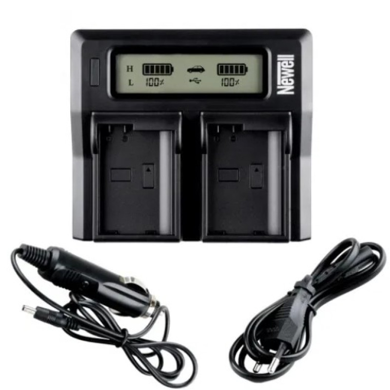 Зарядное устройство Newell LCD DC Dual для Sony NP-F, NP-FM