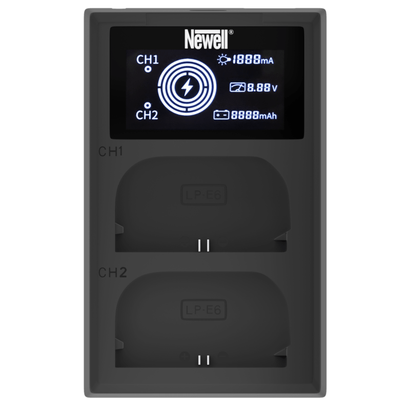 Зарядний пристрій Newell FDL-USB-C dual channel  charger for LP-E6 (NL2542)