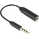 Адатпер Saramonic SR-UC201 3.5mm TRS Female to 3.5mm TRRS Male Adapter Cable for Smartphones (3")
