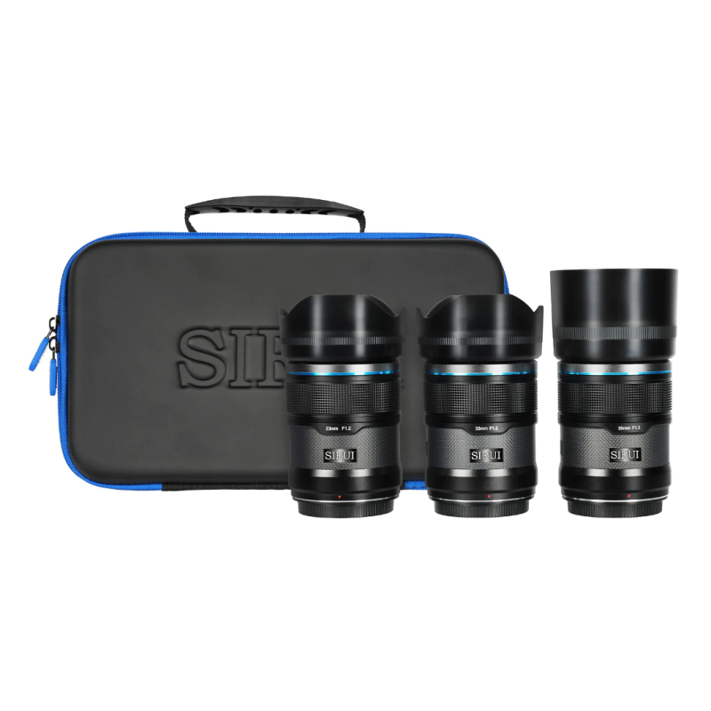Об'єктиви Sirui Sniper 23mm, 33mm & 56mm F1.2 APSC Auto-Focus Lens Kit(E Mount, Black, Carbon Fiber) (AS-3S-EB)