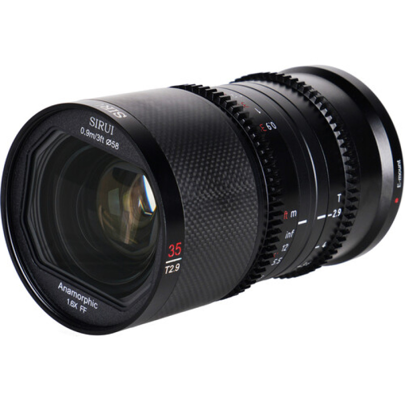 Об’єктив Sirui Saturn 35mm T2.9 1.6x Carbon Fiber Full-Frame Anamorphic Lens (L-Mount, Blue Flare) (SATURN L35B)