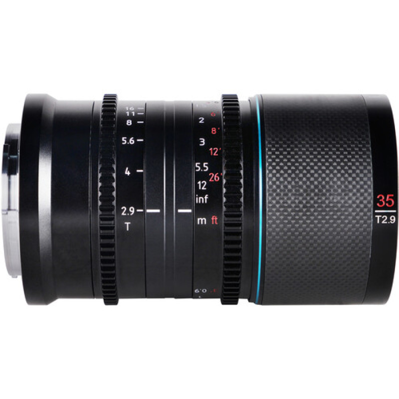 Об’єктив Sirui Saturn 35mm T2.9 1.6x Carbon Fiber Full-Frame Anamorphic Lens (L-Mount, Blue Flare) (SATURN L35B)