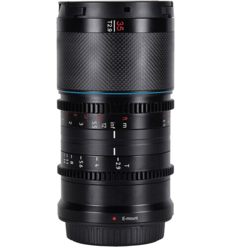 Об’єктив Sirui Saturn 35mm T2.9 1.6x Carbon Fiber Full-Frame Anamorphic Lens (L-Mount, Blue Flare) (SATURN L35B)