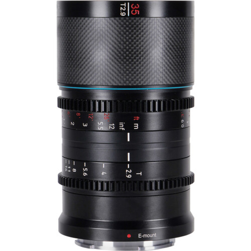 Об’єктив Sirui Saturn 35mm T2.9 1.6x Carbon Fiber Full-Frame Anamorphic Lens (L-Mount, Blue Flare) (SATURN L35B)