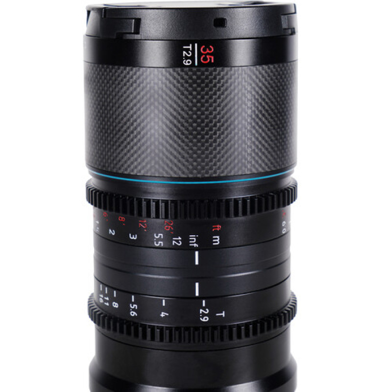 Об’єктив Sirui Saturn 35mm T2.9 1.6x Carbon Fiber Full-Frame Anamorphic Lens (L-Mount, Blue Flare) (SATURN L35B)