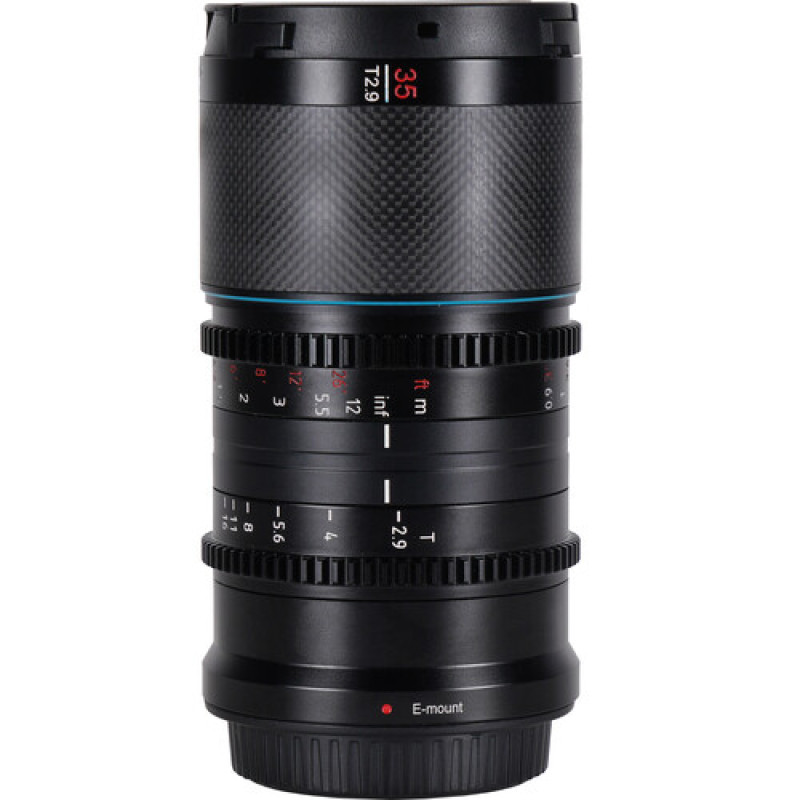 Об’єктив Sirui Saturn 35mm T2.9 1.6x Carbon Fiber Full-Frame Anamorphic Lens (RF Mount, Blue Flare) (SATURN R35B)
