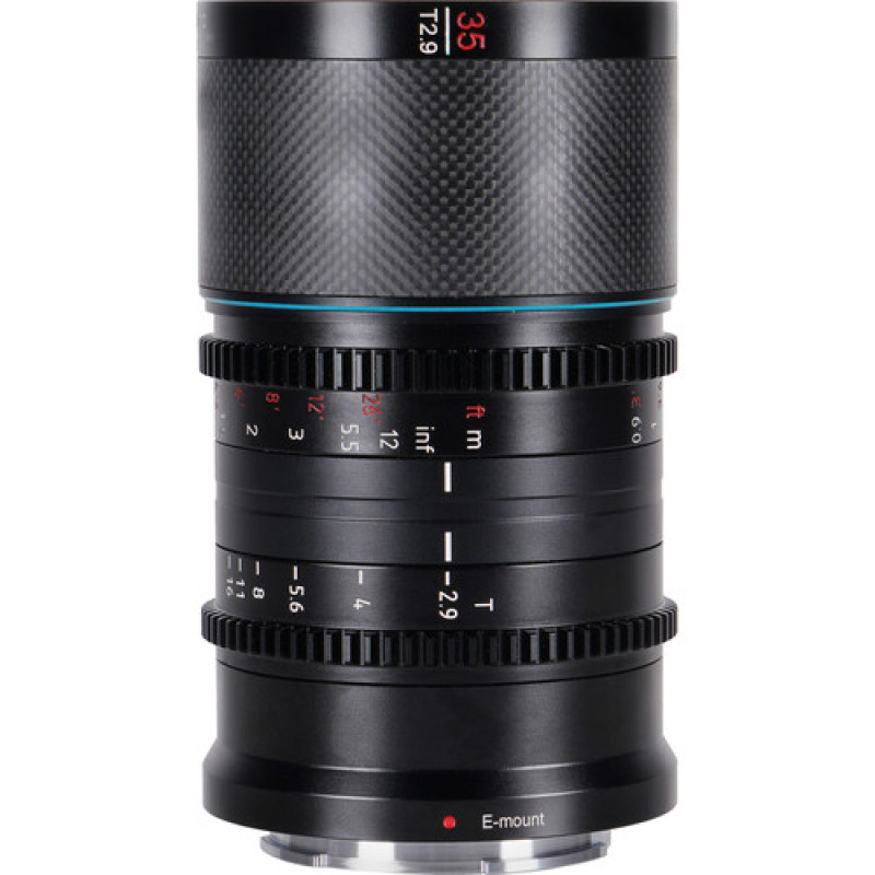 Об’єктив Sirui Saturn 35mm T2.9 1.6x Carbon Fiber Full-Frame Anamorphic Lens (RF Mount, Blue Flare) (SATURN R35B)
