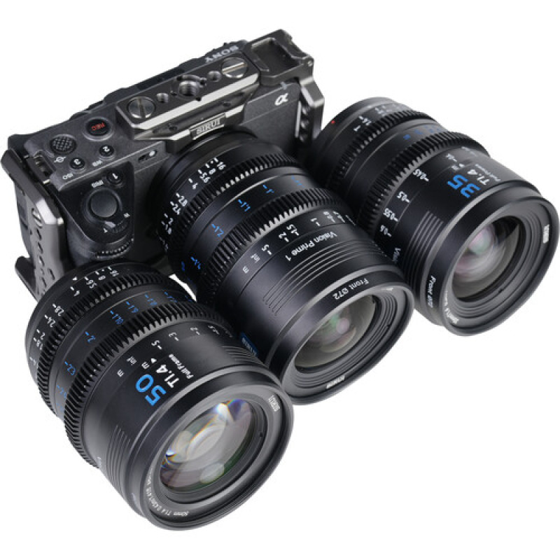 Набір об'єктивів Sirui VP-1 Vision Prime T1.4 Full-Frame Cine 3-Lens Kit (вбудований E mount + в комплекті адаптери L, Z, RF mount) (Black)