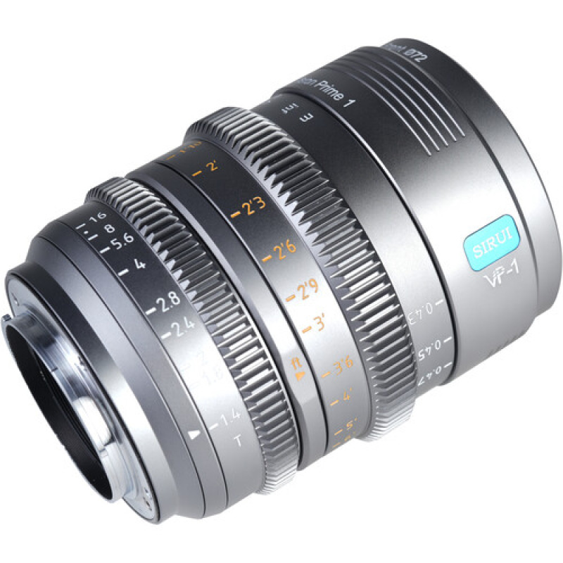 Об'єктив Sirui VP-1 Vision Prime 35mm T1.4 Full-Frame Cine Lens (вбудований E mount + в комплекті адаптери L, Z, RF mount) (Metal Gray)