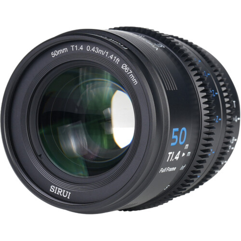 Об'єктив Sirui VP-1 Vision Prime 50mm T1.4 Full-Frame Cine Lens (вбудований E mount + в комплекті адаптери L, Z, RF mount) (Black)