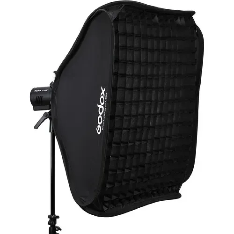 Софтбокс для спалаху Godox SGGV8080 (80х80 см), з кронштейном S2 і сіткою