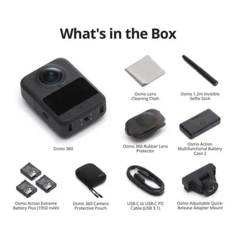 Панорамна екшн-камера DJI Osmo 360 Adventure Combo (CP.OS.00000442.02)