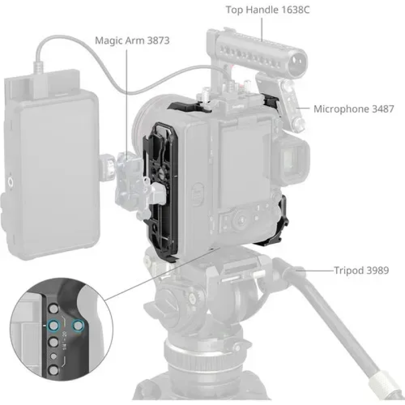 Клетка SmallRig 5092 для Canon EOS R5 Mark II с вентилятором охлаждения CF-R20EP (5092)