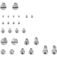 Набор винтов SmallRig Screw Set для наккамерных аксессуаров (AAK2326)