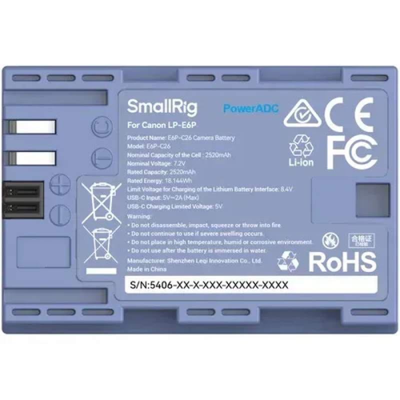 Акумулятор SmallRig для Canon LP-E6P (5406)