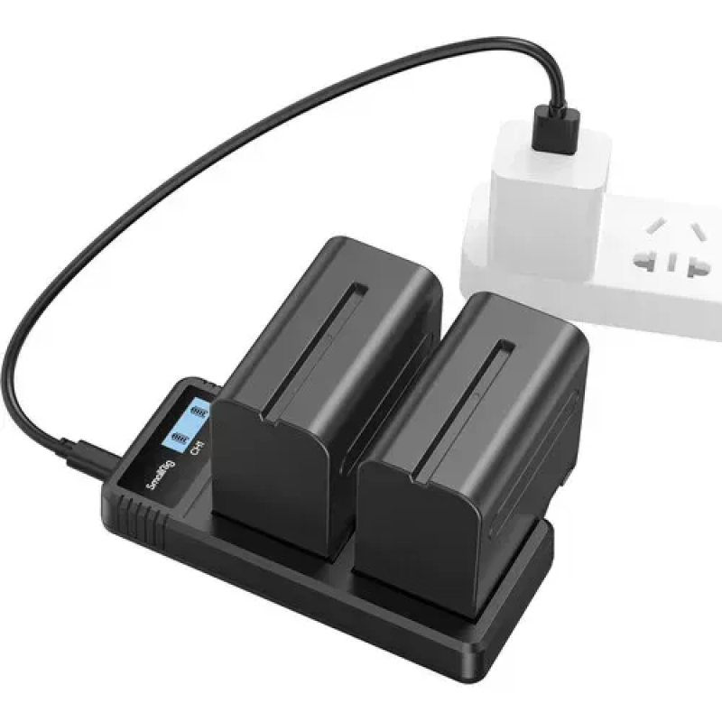 Зарядний пристрій SmallRig + 2 акумулятори NP-F970 (3823)