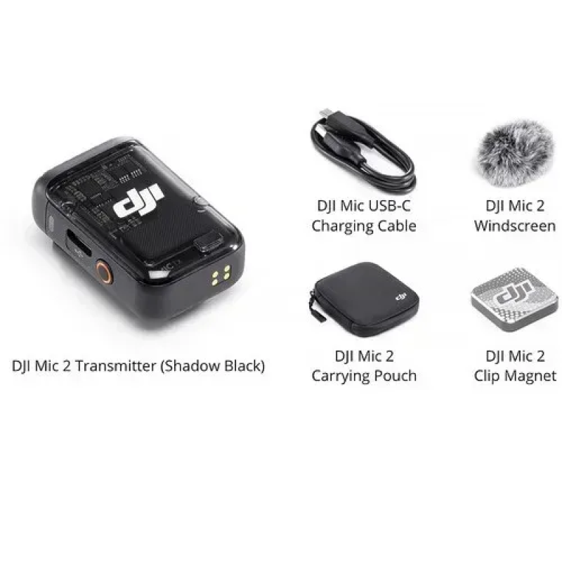 Передавач DJI Mic 2 Transmitter Shadow Black (CP.RN.00000328.01)