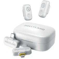 Беспроводная микрофонная система Hollyland LARK A1 Combo (IVORY WHITE) (на 2 человека) (USB‑C, Lightning)