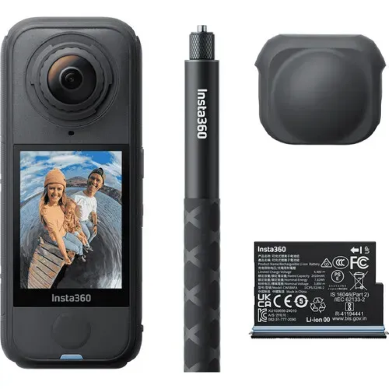 Панорамна екшн-камера Insta360 X4 Air Starter Bundle 360° 8K (Black) (CINSAAFA-SE03)