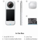 Панорамная экшн-камера Insta360 X4 Air Starter Bundle 360° 8K (Arctic White) (CINSAAFA-SE17)