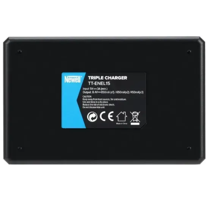 Тройное зарядное устройство Newell TT‑USB‑C для аккумуляторов EN‑EL15 (NL4806)