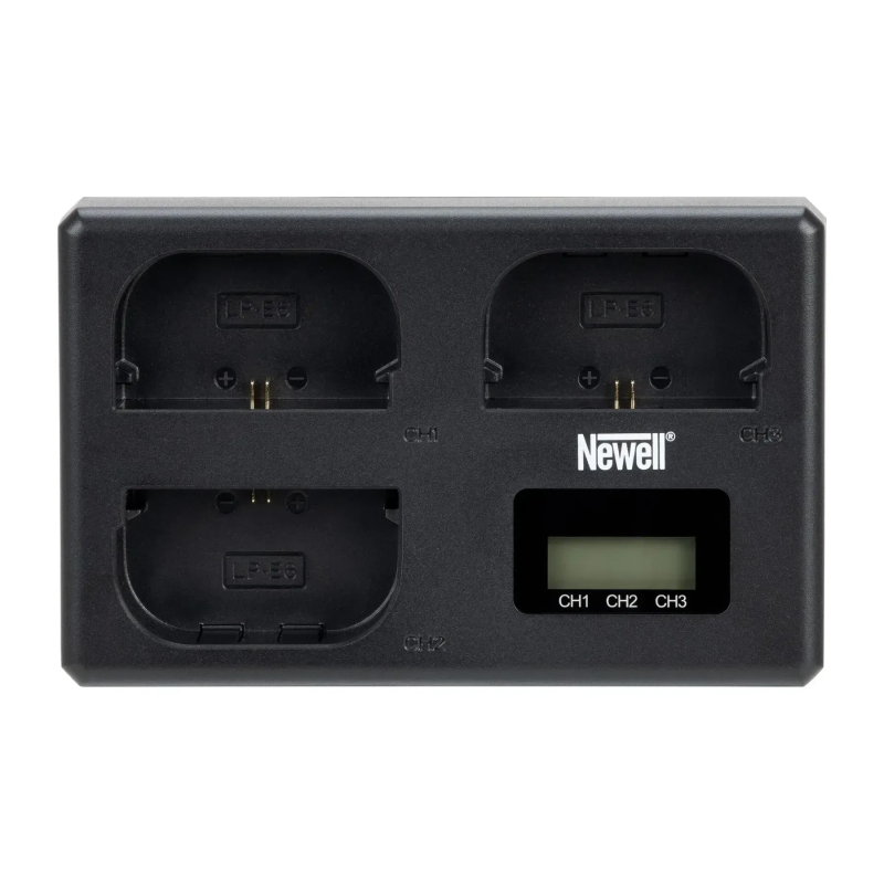 Потрійний зарядний пристрій Newell TT‑USB‑C для акумуляторів LP‑E6 (NL4805)