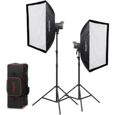 Набір LED світла Godox Litemons LA200Bi-K2 з стійками і софтбоксами (Bi-Color) (2 шт)