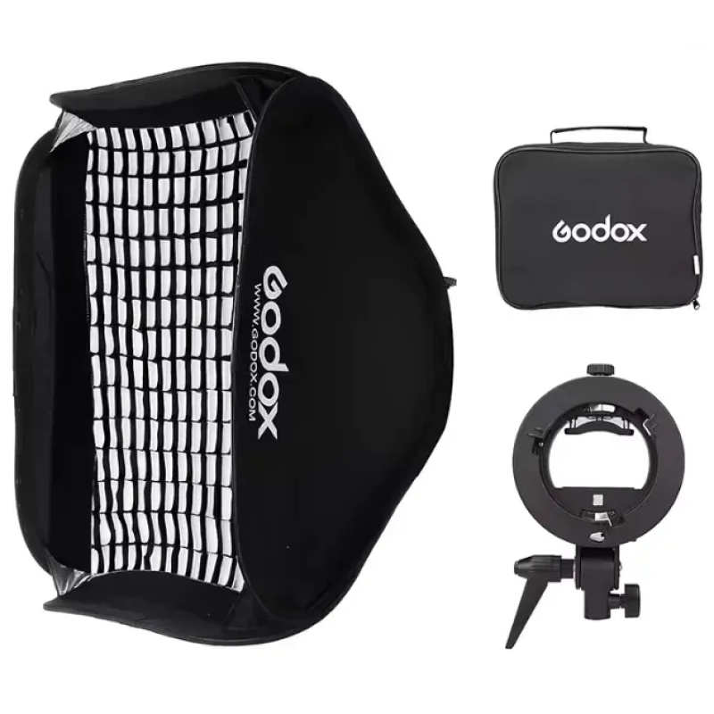 Софтбокс для спалаху Godox SFGV-G6060 "Easy" (60×60 см) з кронштейном S і сіткою