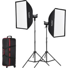 Набор LED света Godox SL100BI-K2 со стойками и софтбоксами (Bi-Color) (2 шт)