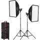 Набір LED світла Godox SL100BI-K2 зі стійками та софтбоксами (Bi-Color) (2 шт)