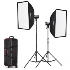 Набор LED света Godox SL100D‑K2 со стойками и софтбоксами (Daylight) (2 шт)