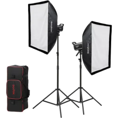 Набір LED світла Godox SL60IID‑K2 зі стійками і софтбоксами (Daylight) (2 шт)