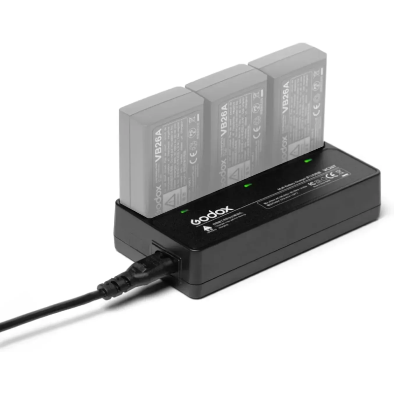 Зарядний пристрій Godox VC26T на 3 акумулятори VB26