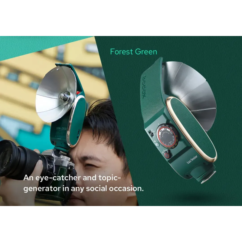 Накамерний спалах Godox Lux Senior Retro Camera Flash (Green)