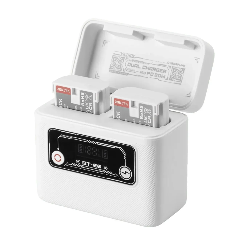 Зарядный кейс Power Bank Viltrox BT-E6 5500mAh для аккумуляторов LP-E6