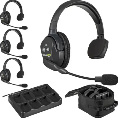 Бездротова інтерком-система Eartec UltraLITE 4S з гарнітурою Single-Ear для 4 персон (Full-Duplex, 1.9 GHz)